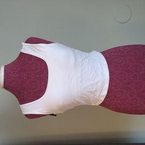 NWT HALARA White Cross Back Crop‎ Top, US M